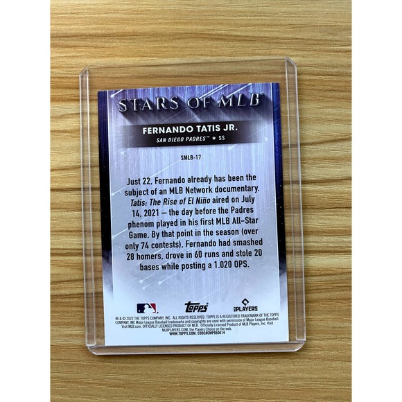 2022 Topps Stars of MLB #SMLB17 Fernando Tatis Jr. - Picture 2 of 2